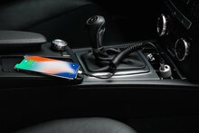 Just Mobile HighWay Max 4.8A Lightning auto oplader Zilver