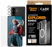 PanzerGlass CARE 3 in 1 Galaxy S26 Urban Combat bundel hoesje screen en camera protector