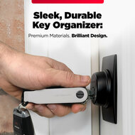 KeySmart Loop Blue sleutelhouder met sleutelhanger wit