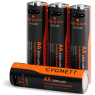 Cygnett AA USB-C oplaadbare batterijen 4 pack