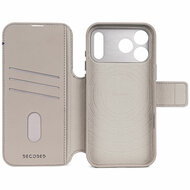 Decoded Leather Detachable 2 in 1&nbsp;Wallet iPhone 17 Pro Max hoesje beige