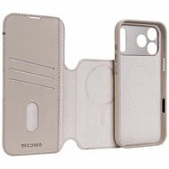 Decoded Leather Detachable 2 in 1&nbsp;Wallet iPhone 17 Pro Max hoesje beige