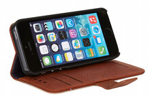 Decoded Leather Book Wallet iPhone SE/5S hoesje Brown