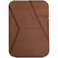 Decoded leren MagSafe wallet kaarthouder en stand tan