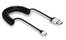 Just Mobile Lightning AluCable Twist Silber