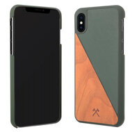 Woodcessories EcoSplit Wood iPhone XS Max hoes Groen
