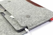 Pack Smooch Hampshire MacBook Pro 14 inch sleeve Lichtgrijs