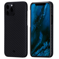 Pitaka MagEZ iPhone 12 Pro Max aramid fiber hoesje Zwart