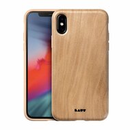 LAUT Pinnacle Wood iPhone XS hoesje Licht Bruin