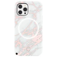 Case-Mate LuMee Halo iPhone 12 Pro / iPhone 12 hoesje Marble Rose