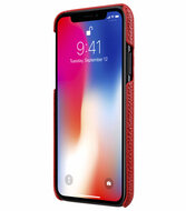 Melkco Leather Backcover iPhone X hoesje Rood