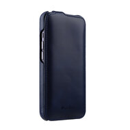 Melkco Leather Jacka iPhone 13 Pro Max hoesje Navy