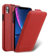 Melkco Leather Jacka iPhone XR hoesje Rood