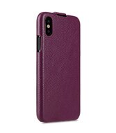 Melkco Leather Jacka iPhone X hoesje Paars