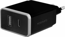 Mobiparts Dual USB Thuislader + kabel Zwart