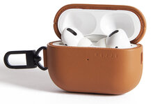 Mujjo Echelon leren AirPods Pro 2 hoesje tan
