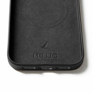 Mujjo Full Leather iPhone 17 Pro Max hoesje zwart