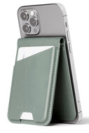 Mujjo MagSafe wallet stand hoesje green smoke