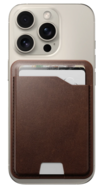 Nomad Leather MagSafe wallet hoesje met Find My tracker bruin