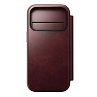 Nomad Modern Leather Folio Horween iPhone 17 Pro hoesje burgundy