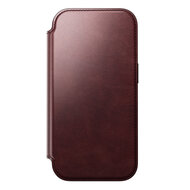 Nomad Modern Leather Folio Horween iPhone 17 Pro hoesje burgundy