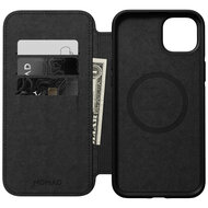 Nomad leren MagSafe Folio iPhone 14&nbsp;Plus hoesje zwart
