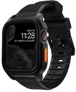 Nomad Rugged case Apple Watch  45 mm bandje zwart / oranje