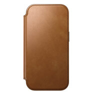 Nomad Modern Leather Folio iPhone 17 Pro hoesje tan