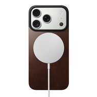 Nomad Magnetic Leather Back iPhone 17 Pro hoesje bruin