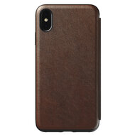 Nomad Leather Folio iPhone XS Max H&uuml;lle, braun
