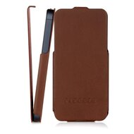 Pipetto Leather Skinny Flip iPhone 5/5S Braun