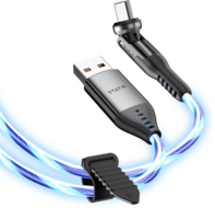 Statik PowerPivot Leuchtendes LED-Kabel von USB-A auf USB-C, 200 cm
