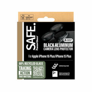 PanzerGlass SAFE iPhone 16 / 16 Plus glazen camerabeschermer zwart