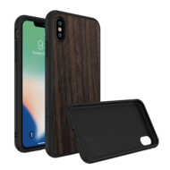 RhinoShield SolidSuit Wood iPhone XS Max hoesje Oak Zwart