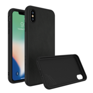 RhinoShield SolidSuit Leather iPhone XS Max hoesje Zwart