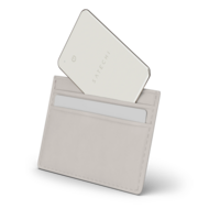 Satechi FindAll card met Find My tracker beige