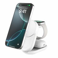 Belkin UltraCharge 3 in 1 opvouwbare MagSafe lader met Qi2 25 watt wit