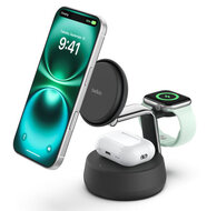 Belkin UltraCharge Pro 3 in 1 opvouwbare MagSafe lader met Qi2 25 watt zwart