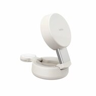 Belkin UltraCharge Pro 2 in 1 opvouwbare MagSafe lader met Qi2 25 watt sand