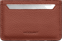 Woolnut leren pasjeshouder cognac