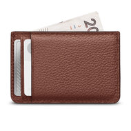 Woolnut leren pasjeshouder cognac