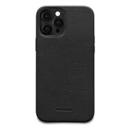 Woolnut Leather case iPhone 12 Pro Max hoesje Zwart