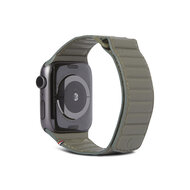 Decoded Traction Leather Apple Watch 45 / 44 mm bandje Groen