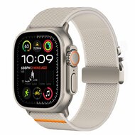TechProtection Nylon clasp Apple Watch 49 /  46 / 45 / 44 mm bandje titanium