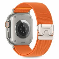 TechProtection Nylon clasp Apple Watch 49 /  46 / 45 / 44 mm bandje oranje