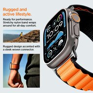 Spigen WBF1 Band Apple Watch 49 / &nbsp;46 / 45 / 44 &nbsp;mm bandje zwart / oranje