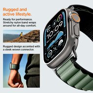 Spigen WBF1 Band Apple Watch 49 / &nbsp;46 / 45 / 44 &nbsp;mm bandje zwart / groen