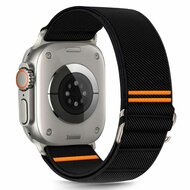 TechProtection Nylon slip Apple Watch 49 / 46 / 45 / 44 mm bandje zwart