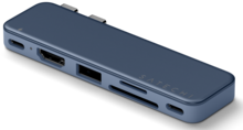 Satechi USB-C Snap MacBook Neo Hub Indigo blau