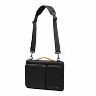 TechProtection Defender MacBook 13 / 14 inch sleeve laptop tas zwart / oranje